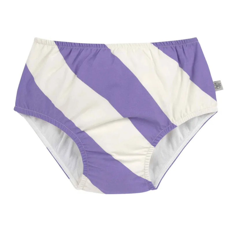 LÄSSIG Swim Diaper stripes purple/sea salt 07-12 mo. size 74/80