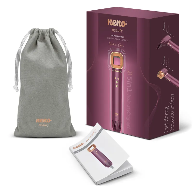 NENO Beauty Profesionální fén s ionizací a kulmou Vio