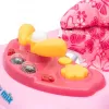 Baby Mix Dětské chodítko s volantem a silikonovými kolečky růžové