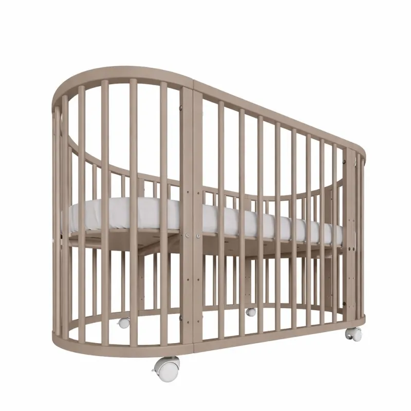 New Baby Dětská rostoucí postýlka 3v1 oválná + matrace kašmírová