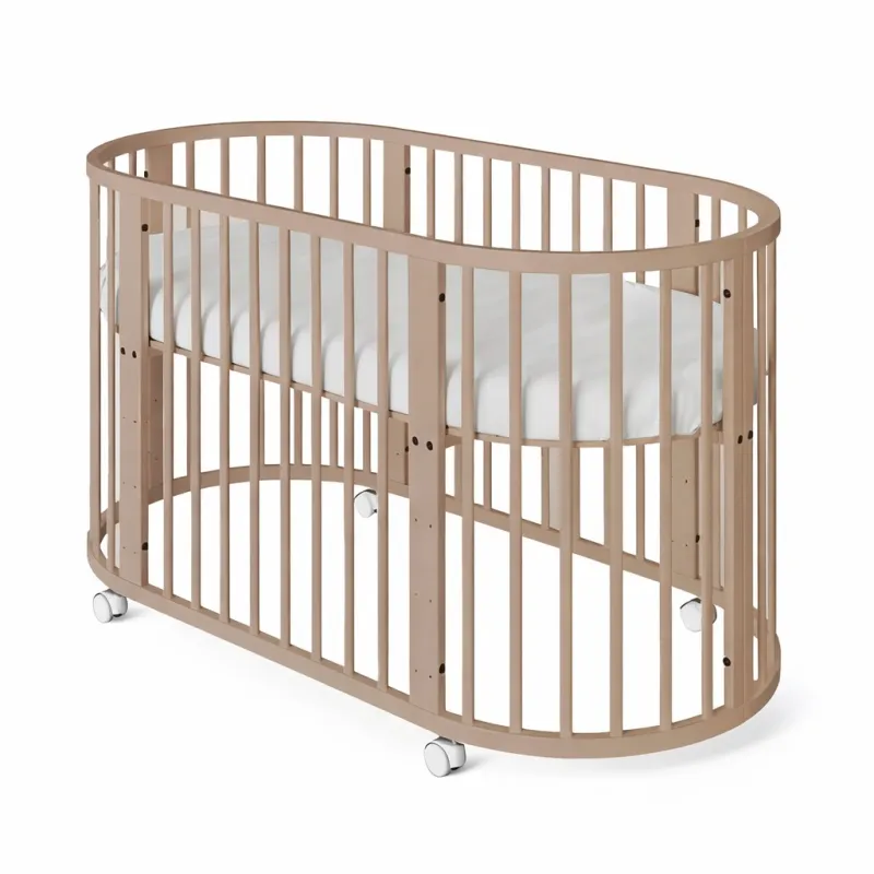 New Baby Dětská rostoucí postýlka 3v1 oválná + matrace kašmírová