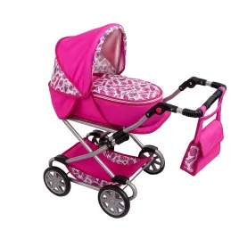 New Baby Dětský kočárek pro panenky 2v1 Monika růžový