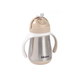 Beaba Hrnek termoizolační s brčkem nerez 250ml Clay Earth