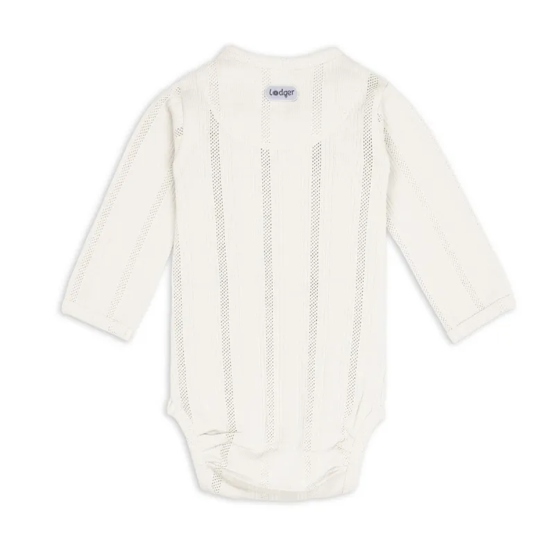 LODGER Body s dlouhým rukávem Pointelle Cream vel. 50