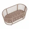 New Baby Dětská rostoucí postýlka 3v1 oválná + matrace kašmírová