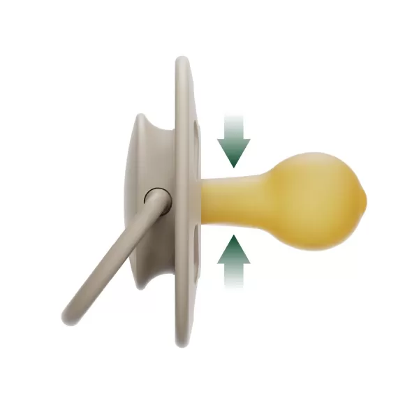 NIP CHERRY NATURE line šidítko, kaučuk,velikost 1 (0-6m), 2ks, green/brown