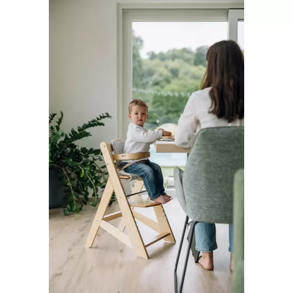 FREEON Dřevěná jídelní židlička Toby Plus s pultíkem a polstrováním