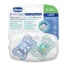 CHICCO Šidítko Physio Light silikonové 6-16m, 2 ks