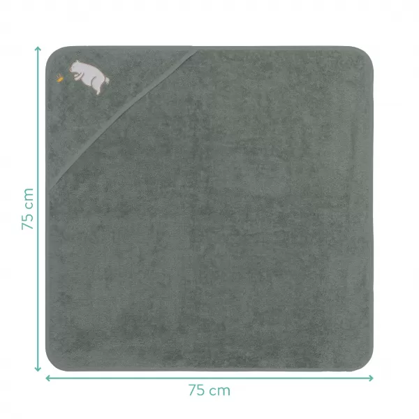 Fillikid Osuška s kapucí bear green 75x75 cm