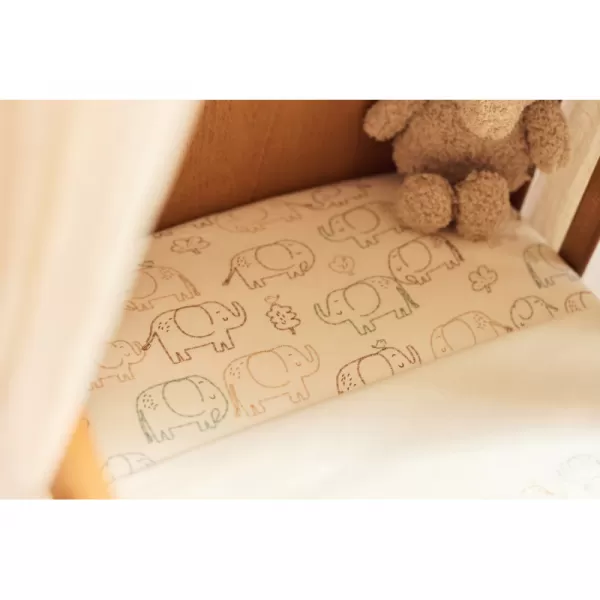 Jollein Prostěradlo napínací 40/50 x 80/90 cm Elephant Tales