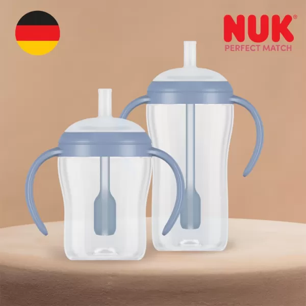 Nuk Kojenecká láhev Perfect Match na učení s brčkem PENGUIN 150 ml