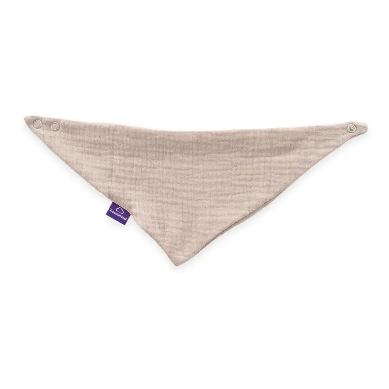 TRÄUMELAND Bandana Bib 2 ks Beige & Schokopflaume