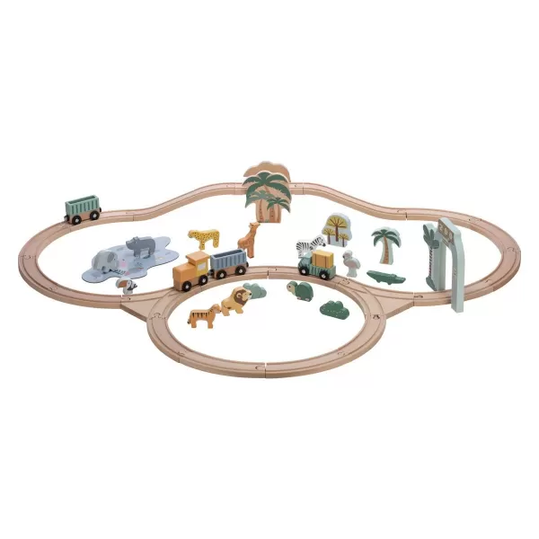 FREEON Free2Play Dřevěná vláčkodráha se zvířátky