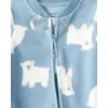 CARTER'S Overal na zip fleece Sleep & Play blue Polar bear chlapec NB/vel.56