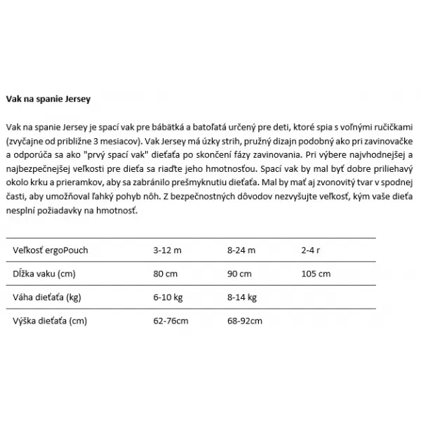 ERGOPOUCH Pytel na spaní s rukávy organická bavlna Jersey Oatmeal Marle 3-12 m, 6-10 kg, 3,5 tog