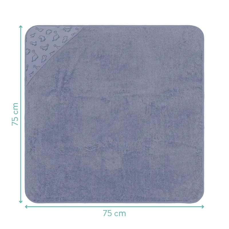 Fillikid Osuška s kapucí dino blue 75x75 cm