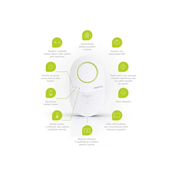 JABLOTRON Monitor dechu miminka Nanny 3
