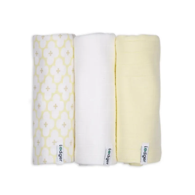LODGER Swaddler Solid Matcha 3balení 70 x 70 cm
