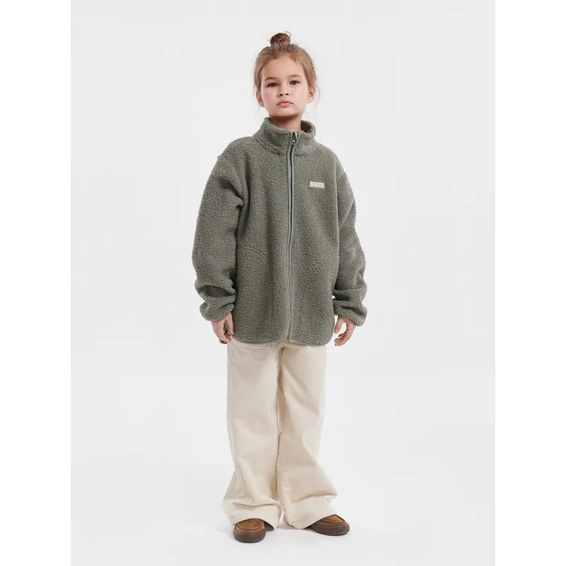 LEOKID Fleecová bunda Theo Vetiver Green vel. 104