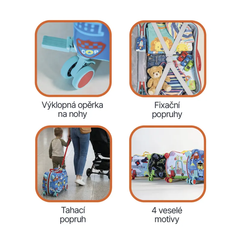Dětský kufřík na kolečkách Pack&Ride