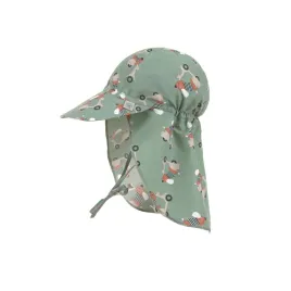 LÄSSIG Sun Protection Flap Hat scooter/dog green 1-3yea. size 48/51