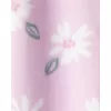 CARTER'S Overal na zip fleece Sleep & Play purple Floral dívka NB/vel.56