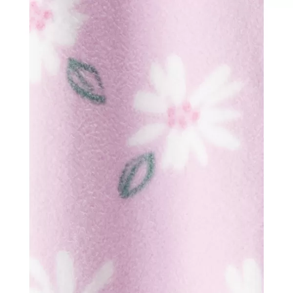 CARTER'S Overal na zip fleece Sleep & Play purple Floral dívka NB/vel.56