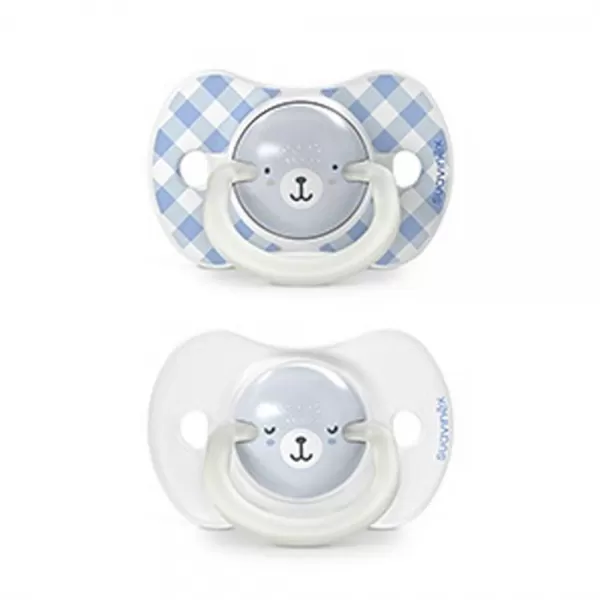 SUAVINEX Šidítko DEN&NOC fyziologické silikon WILD & FREE 6-18 m - 2 ks