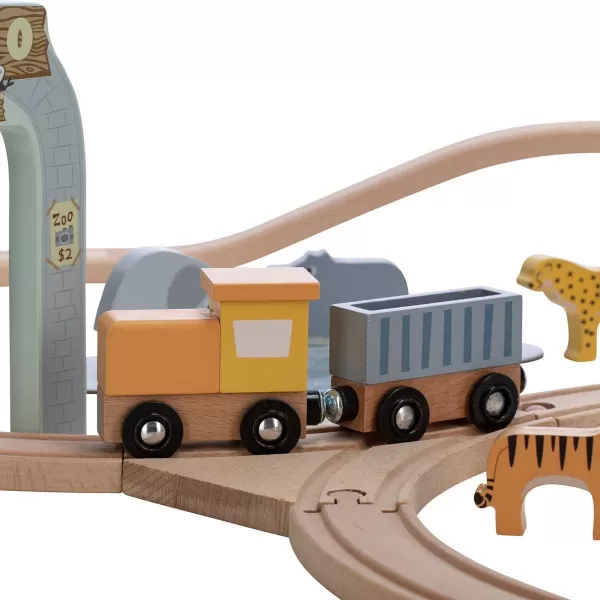 FREEON Free2Play Dřevěná vláčkodráha se zvířátky