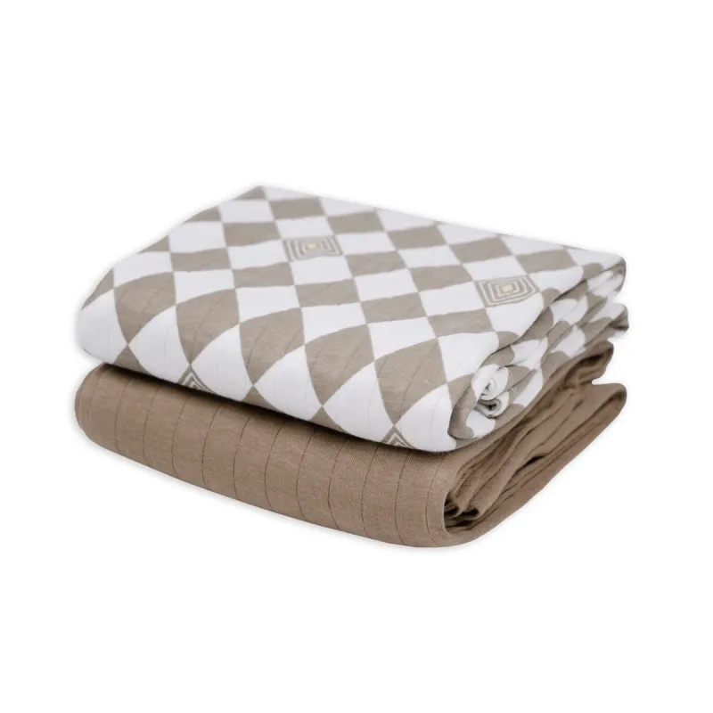 LODGER Swaddler Solid Matcha 2balení 110 x 110 cm