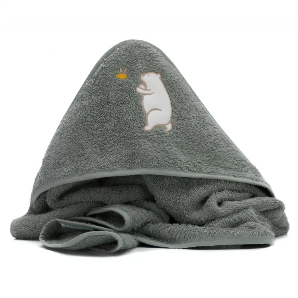 Fillikid Osuška s kapucí bear green 75x75 cm