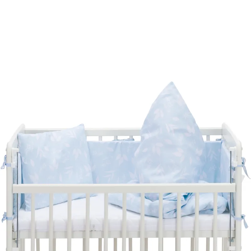 Fillikid Ložní souprava Luxe leaves light blue + matrace