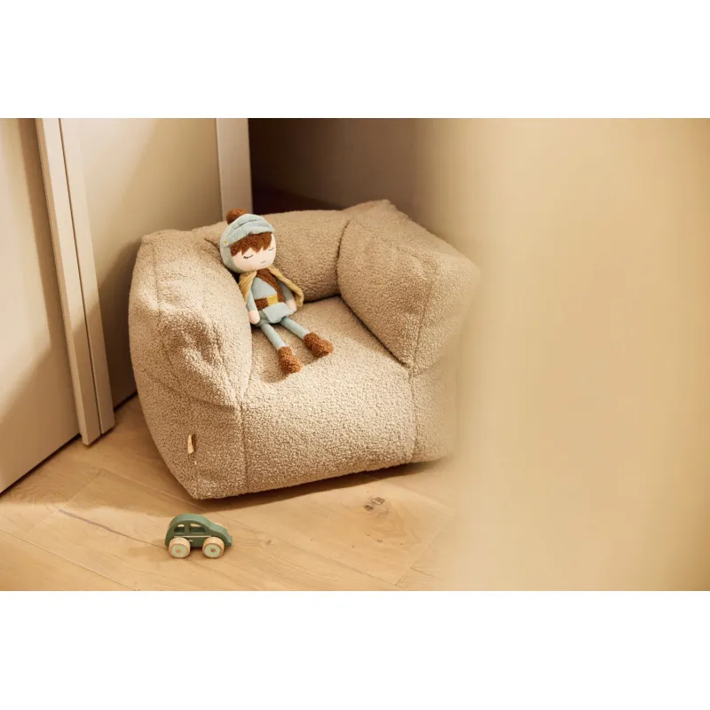 Jollein Křeslo dětské Beanbag Teddy Warm Sand