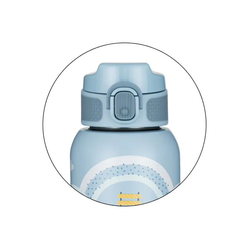 PETITE&MARS Láhev nerezová termo se slámkou 350 ml 12m+