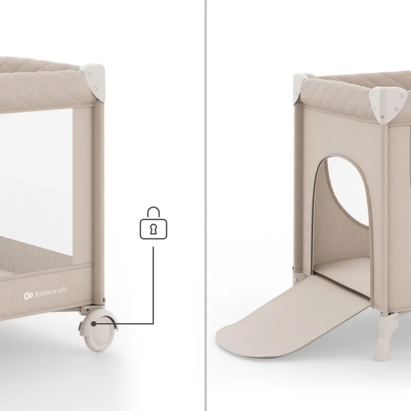 KINDERKRAFT Postýlka cestovní Leody Up Grey
