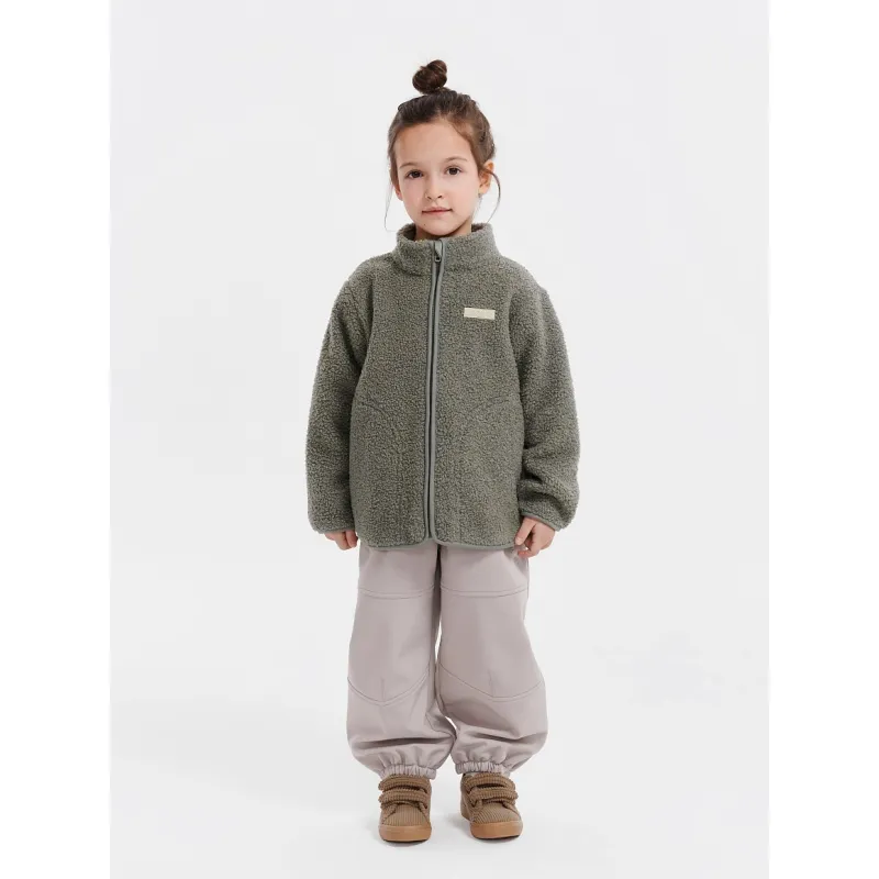 LEOKID Fleecová bunda Theo Vetiver Green vel. 146