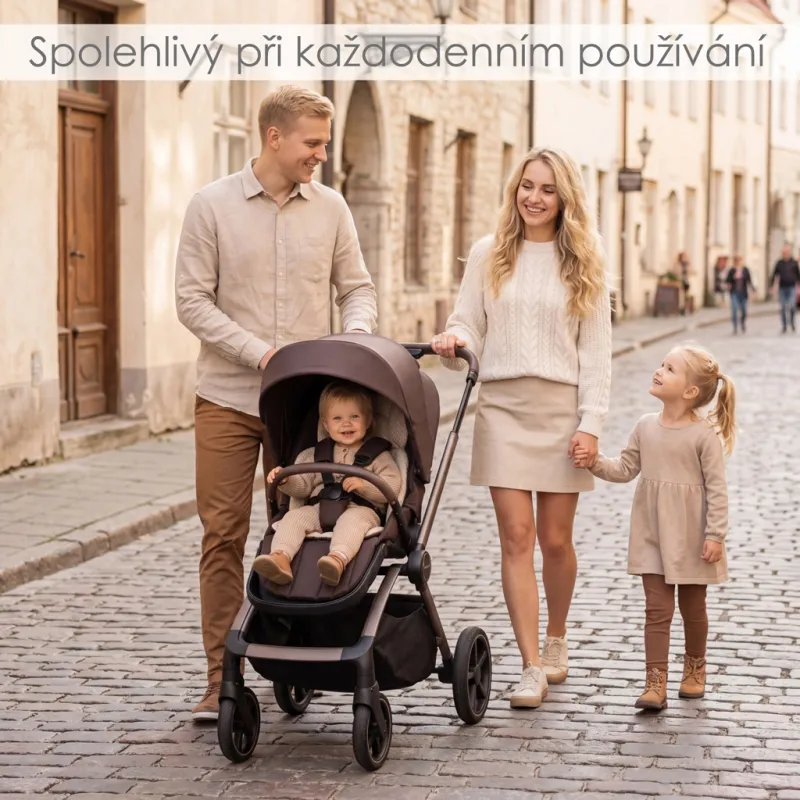 ADAMEX Kočárek kombinovaný Como Satin Carbon