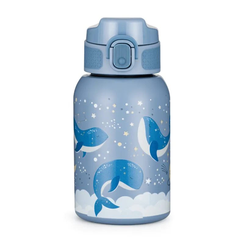PETITE&MARS Láhev nerezová termo se slámkou 350 ml  12m+