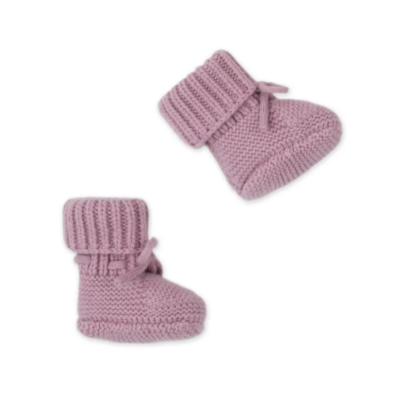 LODGER Capáčky Merino Mauve vel. 6 - 12 měsíců