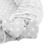 New Baby Luxusní hnízdečko s polštářkem a peřinkou z Minky Srdíčko šedé