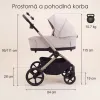 ADAMEX Kočárek kombinovaný Como Satin Carbon