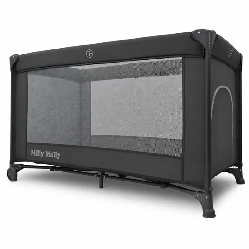 Milly Mally Dětská cestovní postýlka Mirage v přenosné tašce dark grey
