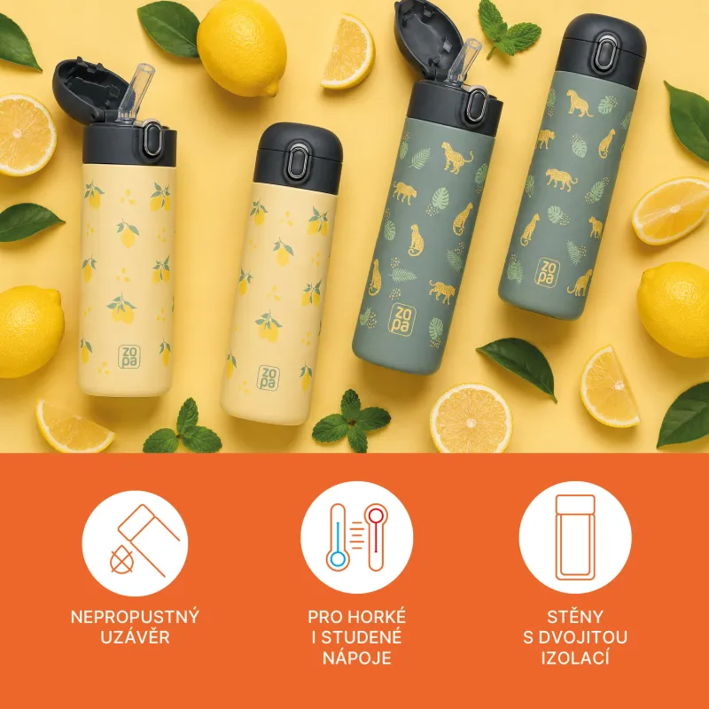 Termoska na tekutiny s brčkem 400 ml, Limoncello