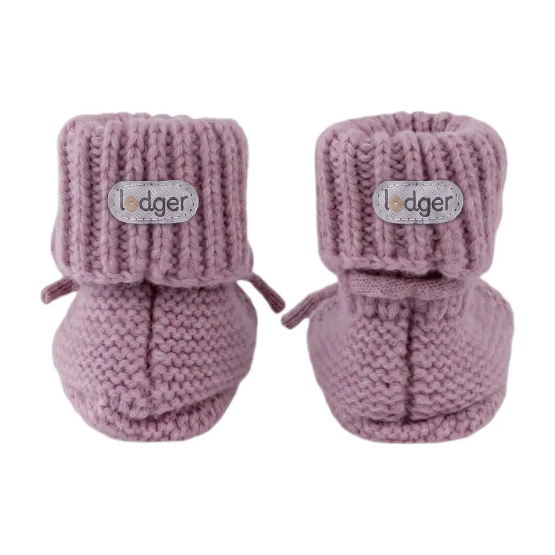 LODGER Capáčky Merino Mauve vel. 6 - 12 měsíců