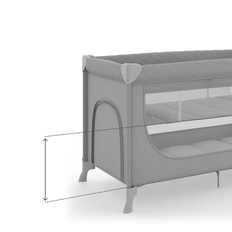 KINDERKRAFT Postýlka cestovní Leody Up Grey