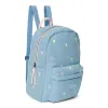 STUDIO NOOS - Denim Midi BACKPACK - batůžek | Hearts Light Blue Hearts