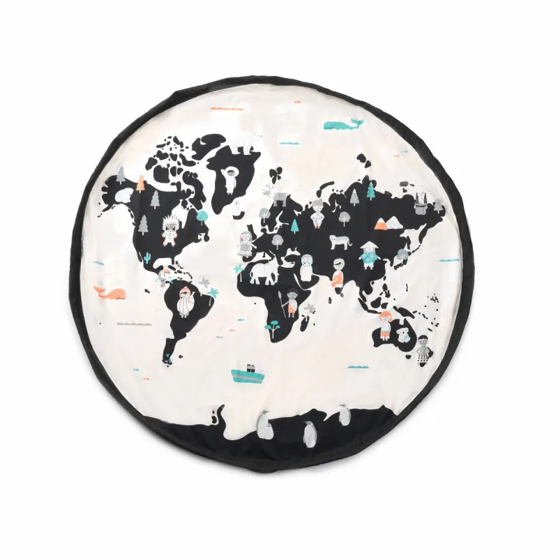 PLAY AND GO Noomad original Hrací deka a Vak na hračky Worldmap