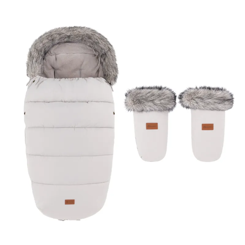 PETITE&MARS Set zimní fusak Comfy 4v1 + rukavice na kočárek Fjora