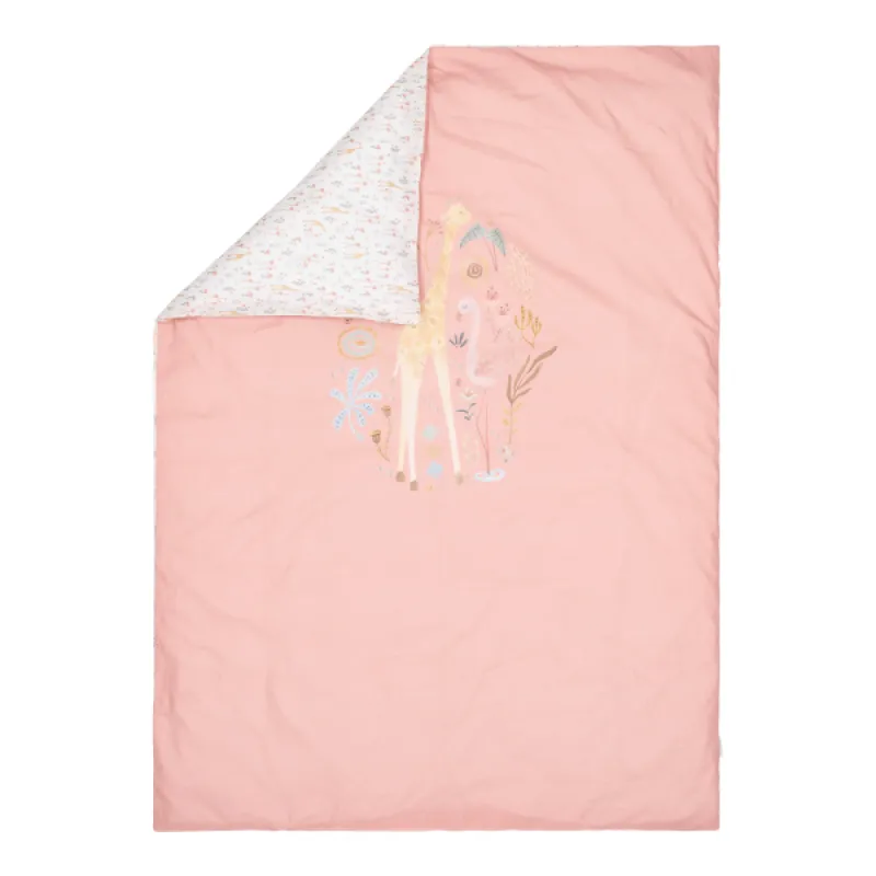 Little Dutch Povlečení 200x140 a 60x70 cm Pink Blooming Safari