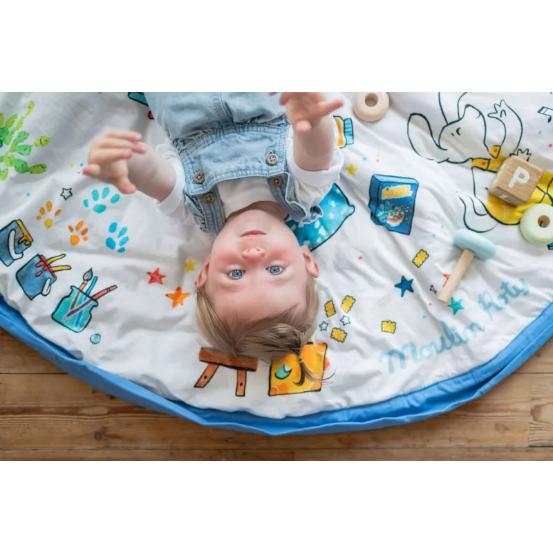 PLAY AND GO Noomad soft Hrací deka a Vak na hračky Puce&Pilou by Moulin Roty